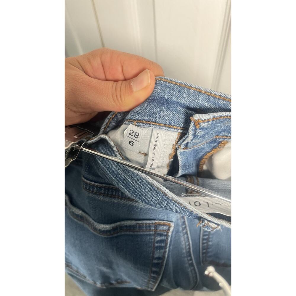 Loft Womens 28/6 High Rise Skinny Jeans Medium Wash (0081) View 3